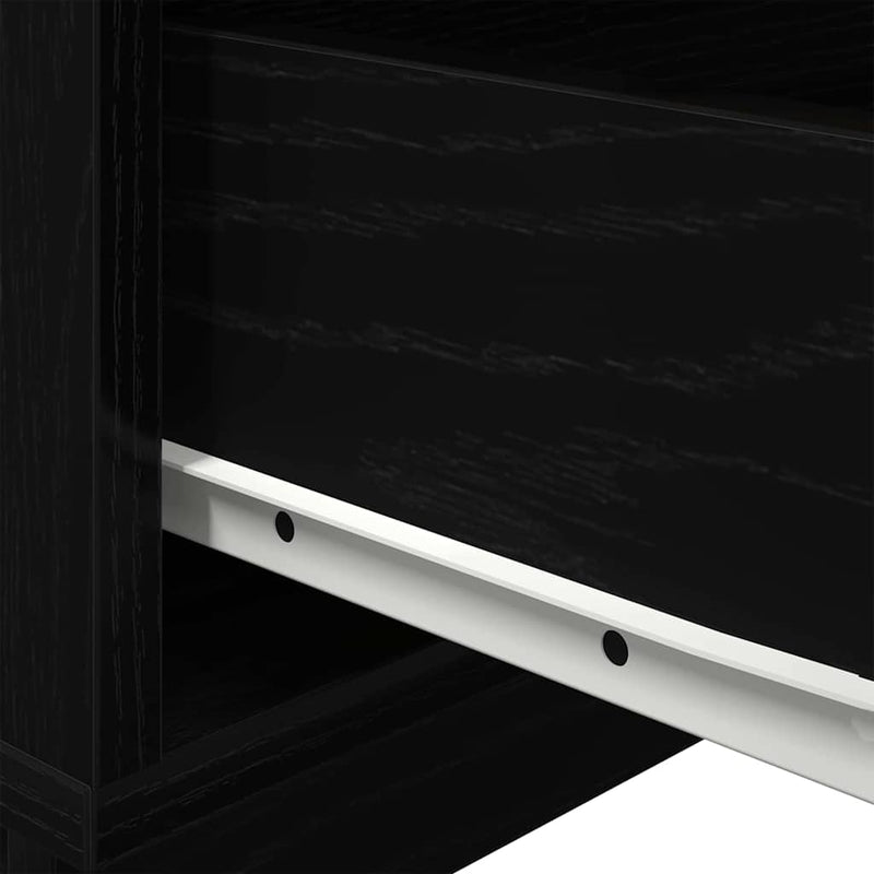 vidaXL Éjjeli Szekrény fiókkal Musta tammi 70 x 36 x 40.5 cm Faanyag