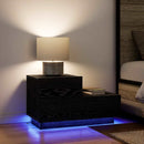 vidaXL Éjjeli Szekrény fiókkal Musta tammi 70 x 36 x 40.5 cm Faanyag