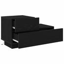 vidaXL Éjjeliszekrény fiókkal Fekete tölgy 70 x 36 x 40,5 cm Faanyag