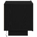vidaXL Éjjeliszekrény fiókkal Fekete tölgy 70 x 36 x 40,5 cm Faanyag