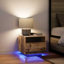 vidaXL Éjjeli szekrény fiókkal 2 pcs Régi fa 40 x 39 x 37 cm Faanyag