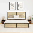 vidaXL Éjjeli szekrény fiókkal 2 pcs Régi fa 40 x 39 x 37 cm Faanyag