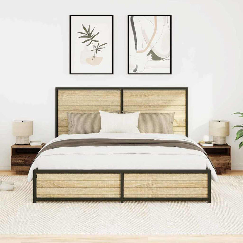 vidaXL Éjjeli szekrény fiókkal 2 pcs Régi fa 40 x 39 x 37 cm Faanyag