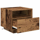 vidaXL Éjjeliszekrény fiókkal 2 pcs Öreg fa 40 x 39 x 37 cm Faanyag