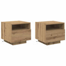 vidaXL Éjjeliszekrény 2 pcs Artisan tölgy 40 x 39 x 37 cm Faanyag