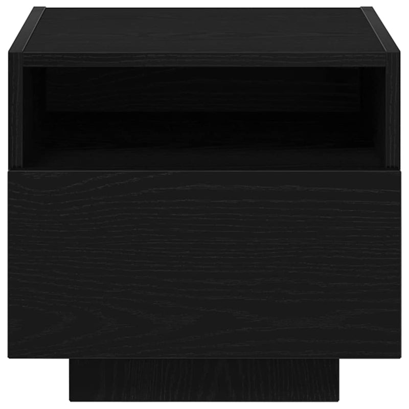 vidaXL Éjjeli szekrény fiókkal Musta tammi 40 x 39 x 37 cm Faanyag
