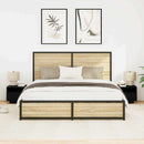 vidaXL Éjjeli szekrény 2 pcs Musta tammi 40 x 39 x 37 cm Faanyag