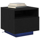 vidaXL Éjjeli szekrény 2 pcs Musta tammi 40 x 39 x 37 cm Faanyag