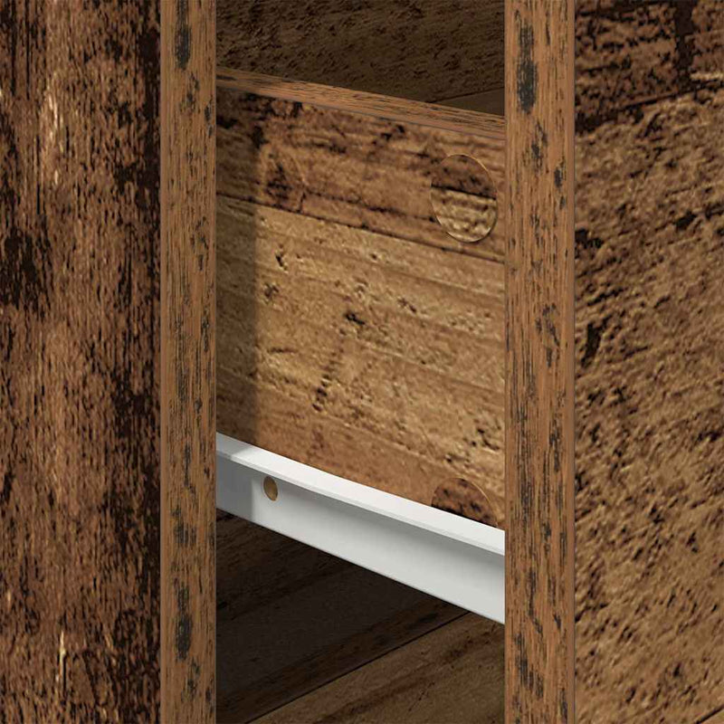 vidaXL Fali éjjeli szekrény fiókkal Régi fa 50 x 39 x 41 cm Faanyag