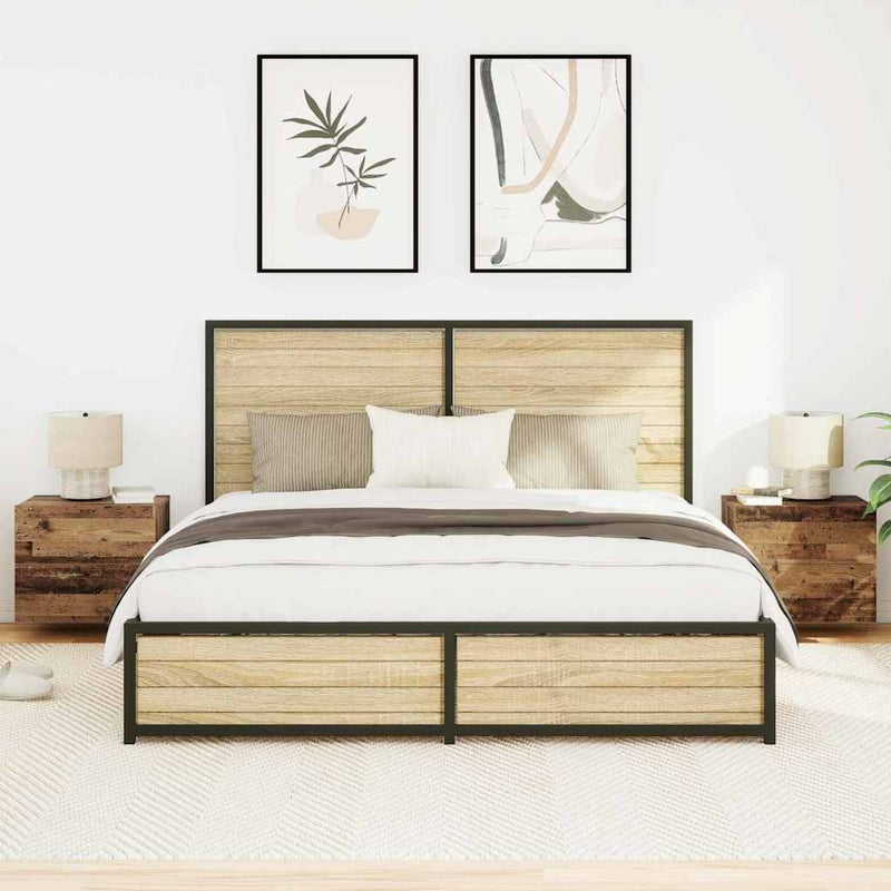 vidaXL Fali éjjeli szekrény 2 pcs Régi fa 50 x 39 x 41 cm Faanyag