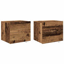 vidaXL Éjjeliszekrény fiókkal 2 pcs Öreg fa 50 x 39 x 41 cm Faanyag
