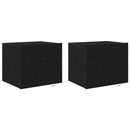 vidaXL Fali éjjeli szekrény 2 pcs Musta tammi 50 x 39 x 41 cm Faanyag