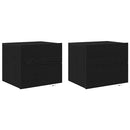 vidaXL Éjjeliszekrény 2 pcs Fekete tölgy 50 x 39 x 41 cm Faanyag