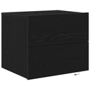 vidaXL Éjjeliszekrény 2 pcs Fekete tölgy 50 x 39 x 41 cm Faanyag