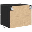 vidaXL Fali éjjeli szekrény 2 pcs Musta tammi 50 x 39 x 41 cm Faanyag