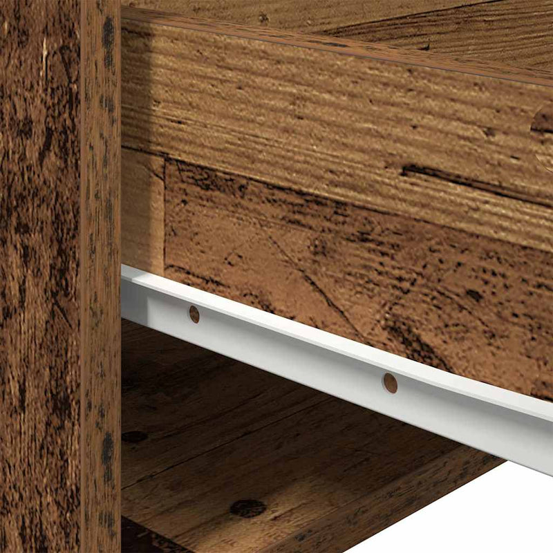 vidaXL Fali éjjeli szekrény fiókkal tartalmaz Öreg fa 50 x 36 x 30 cm