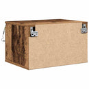 vidaXL Fali éjjeli szekrény fiókkal LED -es lámpákkal 2 pcs Öreg fa