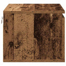 vidaXL Fali éjjeli szekrény fiókkal LED -es lámpákkal 2 pcs Öreg fa