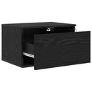 vidaXL Fali éjjeli szekrény 2 pcs Fekete tölgy 50 x 36 x 30 cm Faanyag