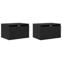 vidaXL Fali éjjeli szekrény 2 pcs Fekete tölgy 50 x 36 x 30 cm Faanyag