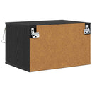 vidaXL Fali éjjeli szekrény 2 pcs Fekete tölgy 50 x 36 x 30 cm Faanyag
