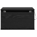 vidaXL Fali éjjeli szekrény 2 pcs Fekete tölgy 50 x 36 x 30 cm Faanyag