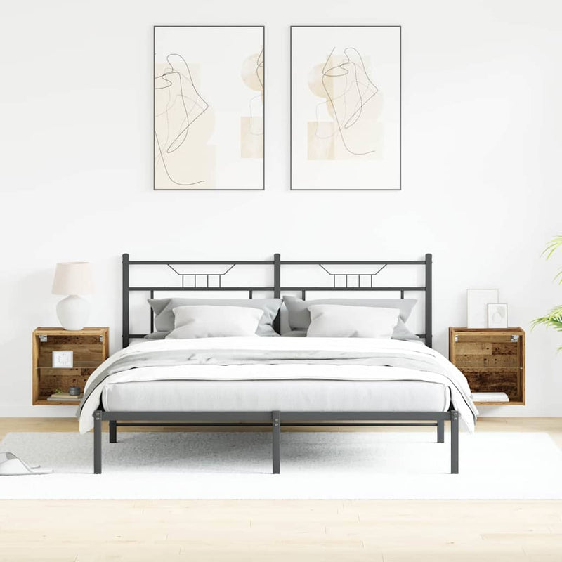 vidaXL Lebegő polc polcokkal 2 pcs Barna 40 x 28.5 x 40 cm Faanyag