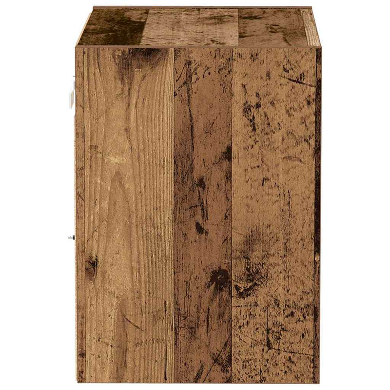 vidaXL Lebegő polc polcokkal 2 pcs Barna 40 x 28.5 x 40 cm Faanyag