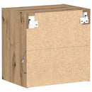 vidaXL Függő polc LED világítással Barna 40 x 28,5 x 40 cm Faanyag
