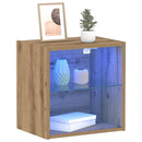 vidaXL Lebegő polc polcokkal tárolóval Barna 40 x 28.5 x 40 cm Faanyag