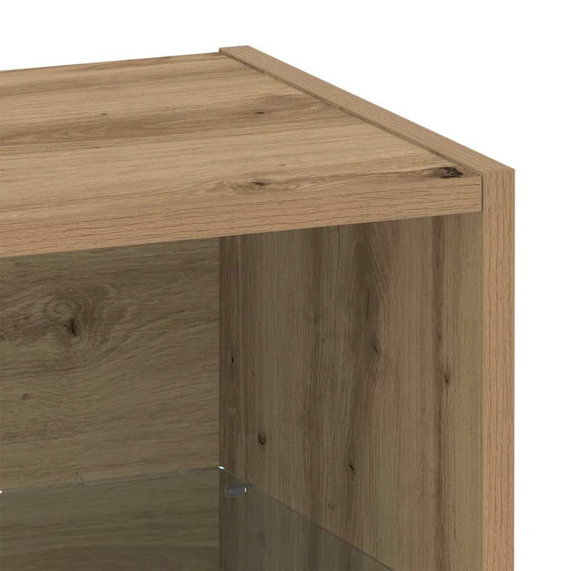 vidaXL Lebegő polc polcokkal 2 pcs Barna 40 x 28.5 x 40 cm Faanyag