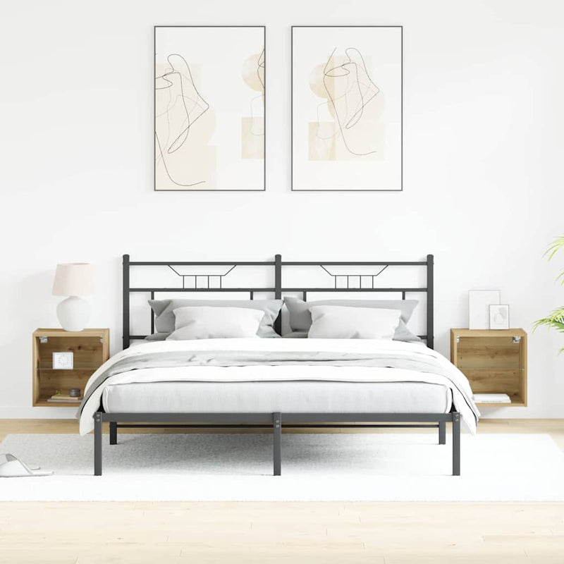 vidaXL Lebegő polc polcokkal 2 pcs Barna 40 x 28.5 x 40 cm Faanyag