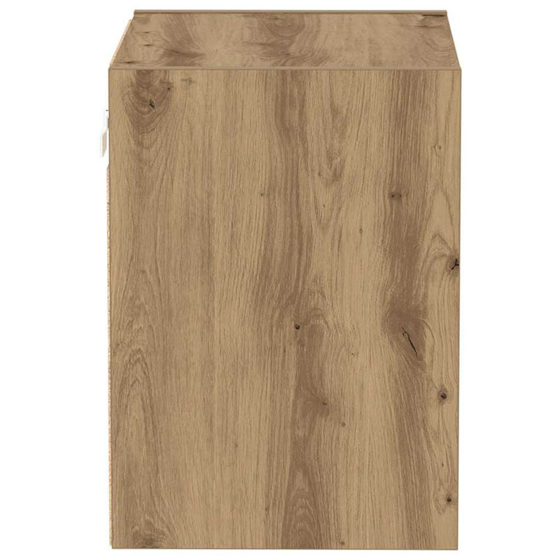 vidaXL Lebegő polc polcokkal 2 pcs Barna 40 x 28.5 x 40 cm Faanyag