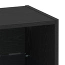 vidaXL Függő polc LED világítással Fekete 40 x 28,5 x 40 cm Faanyag