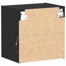 vidaXL Függő polc LED világítással Fekete 40 x 28,5 x 40 cm Faanyag