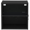 vidaXL Lebegő polc polcokkal Fekete 40 x 28.5 x 40 cm Faanyag