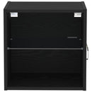 vidaXL Függő polc LED világítással Fekete 40 x 28,5 x 40 cm Faanyag