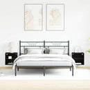 vidaXL Lebegő polc polcokkal 2 pcs Fekete 40 x 28.5 x 40 cm Faanyag