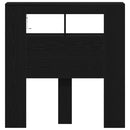 vidaXL LED ágytámla Fekete tölgy 100 x 18,5 x 103,5 cm Faanyag