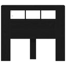 vidaXL LED ágytámla Fekete tölgy 120 x 18,5 x 103,5 cm Faanyag