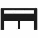 vidaXL LED ágytámla Fekete tölgy 180 x 18,5 x 103,5 cm Faanyag