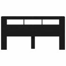 vidaXL LED ágytámla Fekete tölgy 200 x 18,5 x 103,5 cm Faanyag