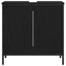vidaXL Fürdőszobai mosdószekrény Fekete tölgy 60 x 30 x 60 cm Faanyag