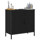 vidaXL Fürdőszobai mosdószekrény Fekete tölgy 60 x 30 x 60 cm Faanyag