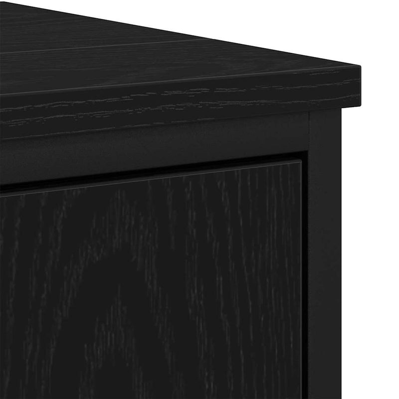 vidaXL Fürdőszobai mosdószekrény Musta tammi 80 x 30 x 60 cm Faanyag