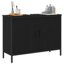 vidaXL Fürdőszobai mosdószekrény Fekete tölgy 80 x 30 x 60 cm Faanyag