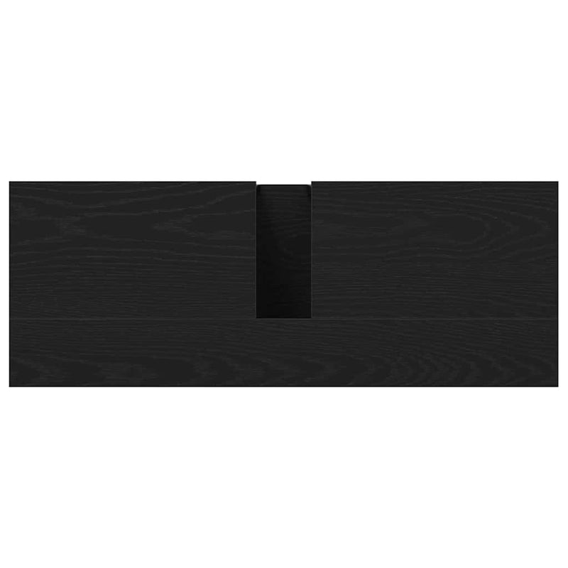 vidaXL Fürdőszobai mosdószekrény Musta tammi 80 x 30 x 60 cm Faanyag