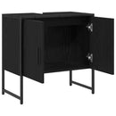 vidaXL Fürdőszobai mosdószekrény Fekete tölgy 60 x 30 x 60 cm Faanyag