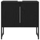 vidaXL Fürdőszobai mosdószekrény Fekete tölgy 60 x 30 x 60 cm Faanyag