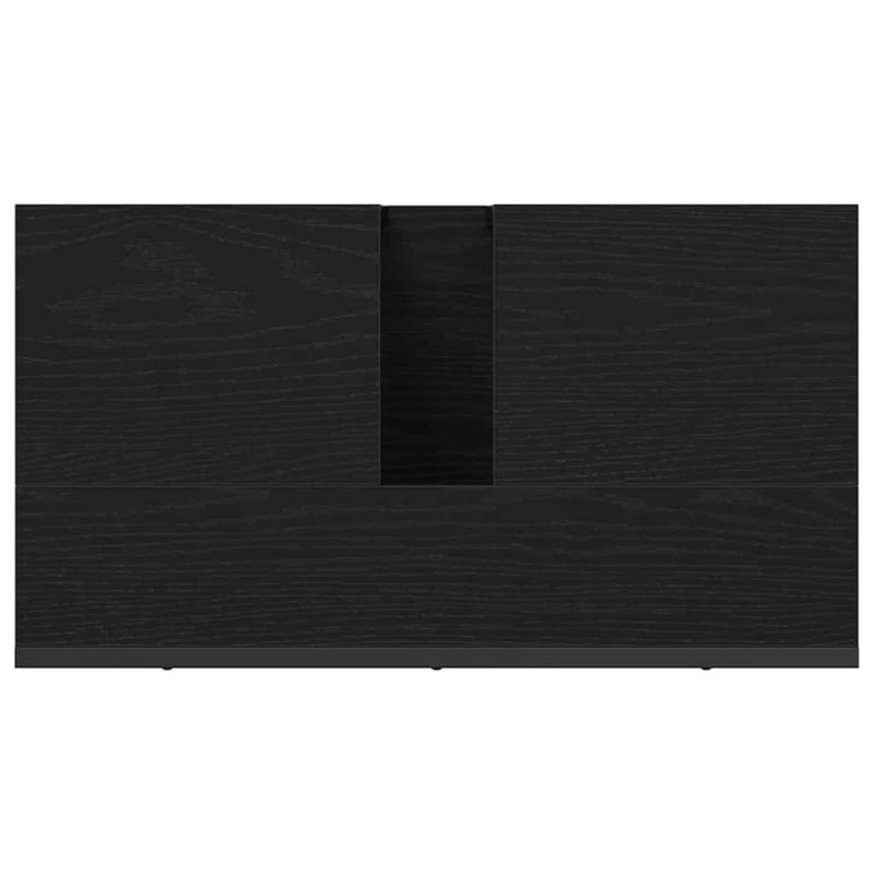 vidaXL Fürdőszobai mosdószekrény Musta tammi 60 x 30 x 60 cm Faanyag